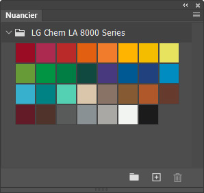 Nuancier LG Chem LA 8000 Series