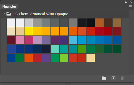 Nuancier LG Chem Vizuoncal 6700 Opaque