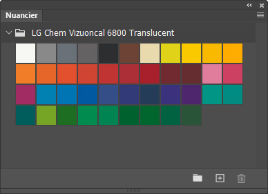 Nuancier LG Chem Vizuoncal 6800 Translucent