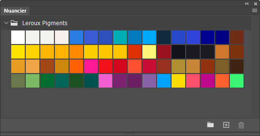 Nuancier Leroux Pigments purs Nuancier Leroux Pigments purs
