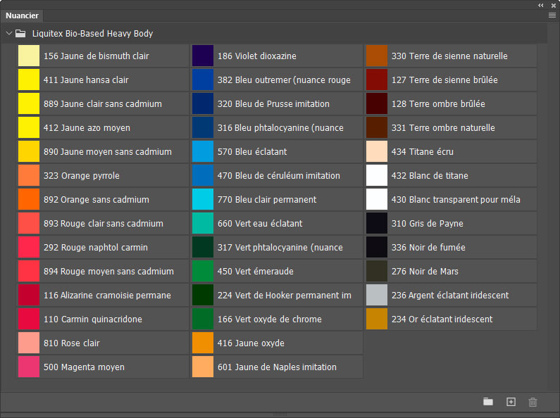 Nuancier Bio-Based Heavy Body Nuancier Bio-Based Heavy Body