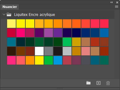 Nuancier Encre acrylique Nuancier Encre acrylique