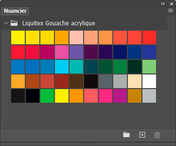 Nuancier Gouache acrylique Nuancier Gouache acrylique