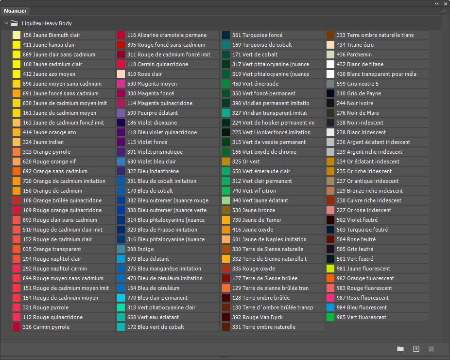 Nuancier Heavy Body Nuancier Heavy Body