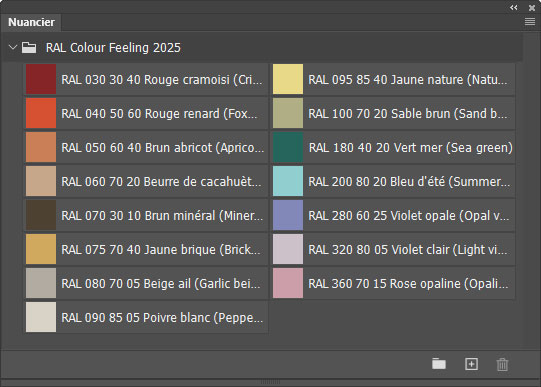 Nuancier RAL Colour Feeling 2025 Nuancier RAL Colour Feeling 2025