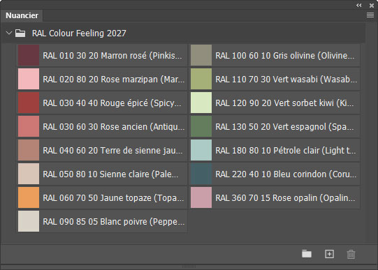 Nuancier RAL Colour Feeling 2027 Nuancier RAL Colour Feeling 2027