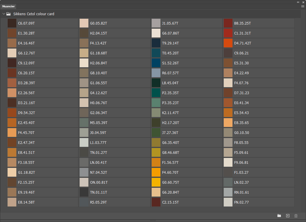 Nuancier Sikkens Cetol colour card Nuancier Sikkens Cetol colour card