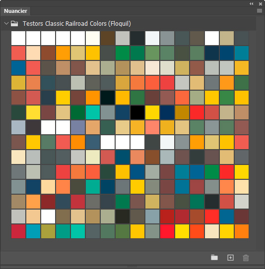 Nuancier Testors Classic Railroad Colors (Floquil)