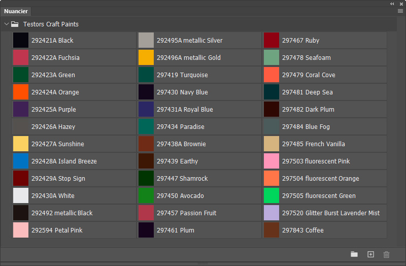 Nuancier Testors Craft Paints