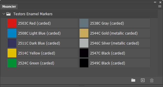 Nuancier Testors Enamel Markers