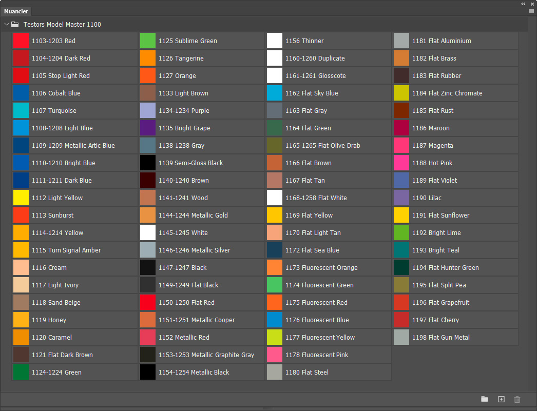 Nuancier Model Master 1100 Nuancier Model Master 1100