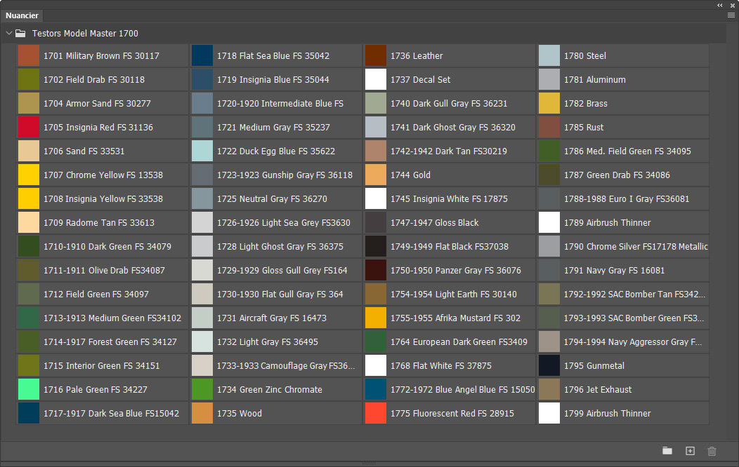 Nuancier Model Master 1700 Nuancier Model Master 1700