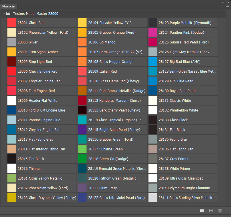 Nuancier Model Master 28000 Nuancier Model Master 28000
