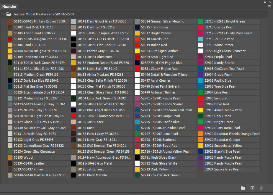 Nuancier Model Master 50100 Nuancier Model Master 50100