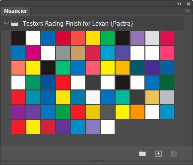 Nuancier Testors Racing Finish for Lexan (Pactra)