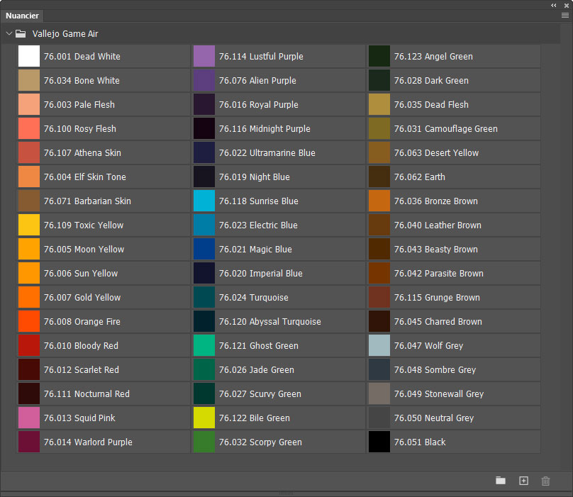 Nuancier Vallejo Game Air Nuancier Vallejo Game Air