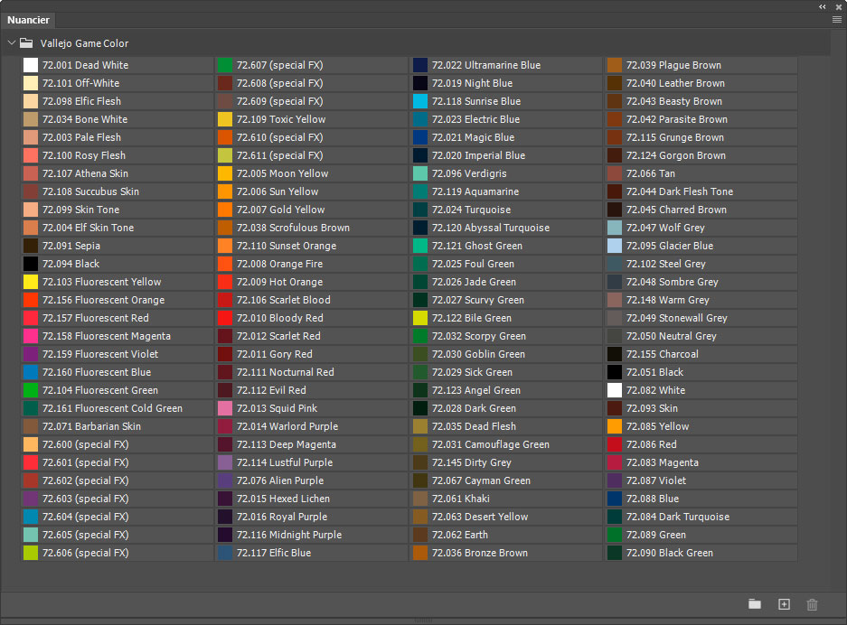 Nuancier Vallejo Game Color Nuancier Vallejo Game Color