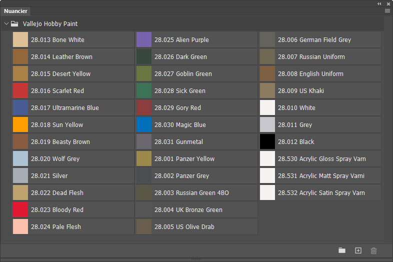 Nuancier Vallejo Hobby Paint Nuancier Vallejo Hobby Paint