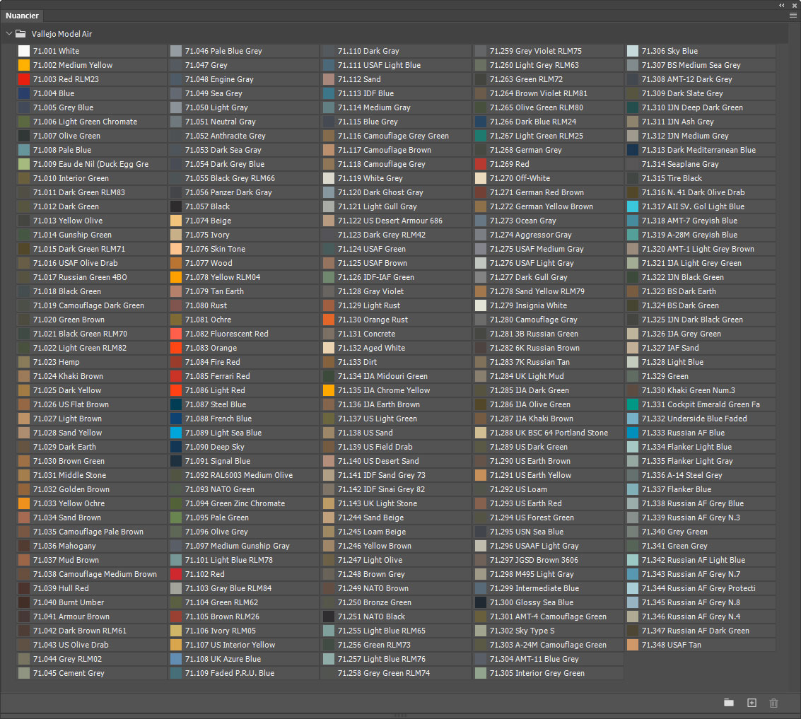 Nuancier Vallejo Model Air Nuancier Vallejo Model Air