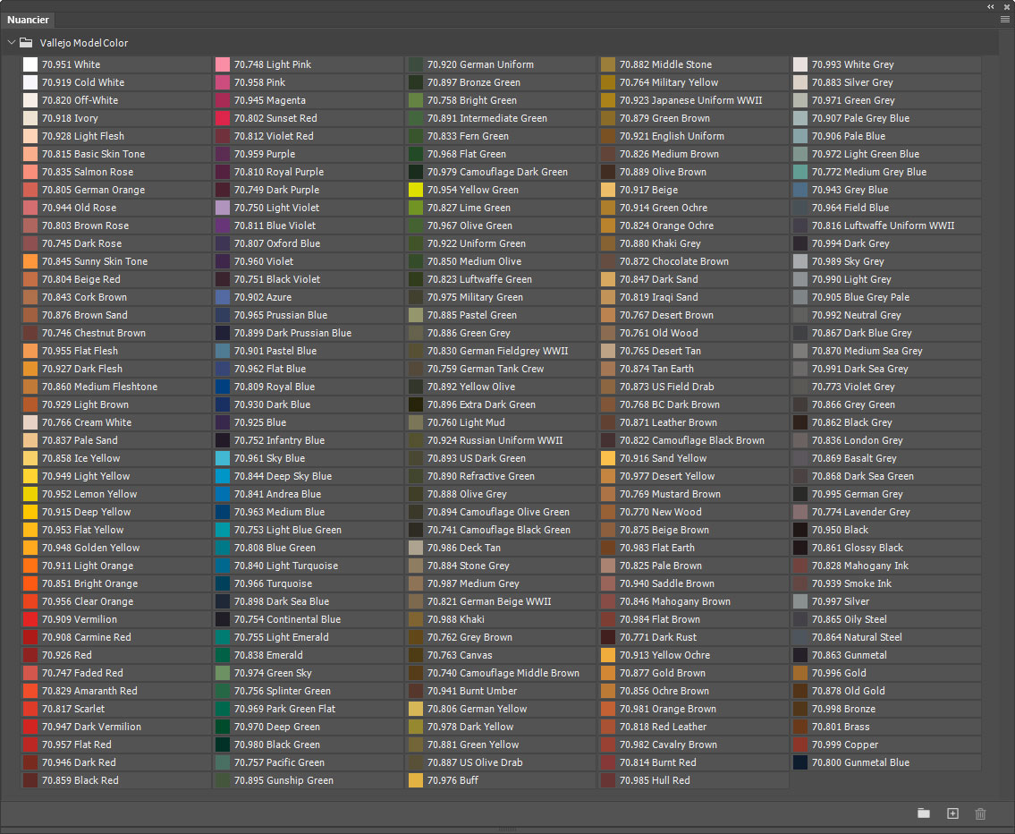 Nuancier Vallejo Model Color Nuancier Vallejo Model Color