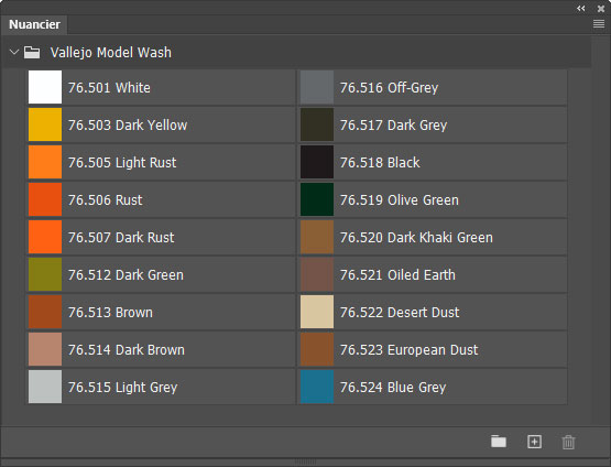 Nuancier Vallejo Model Wash Nuancier Vallejo Model Wash