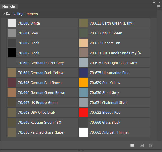 Nuancier Vallejo Primers Nuancier Vallejo Primers