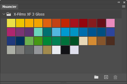 Nuancier X-Films XF 3 Gloss Nuancier X-Films XF 3 Gloss