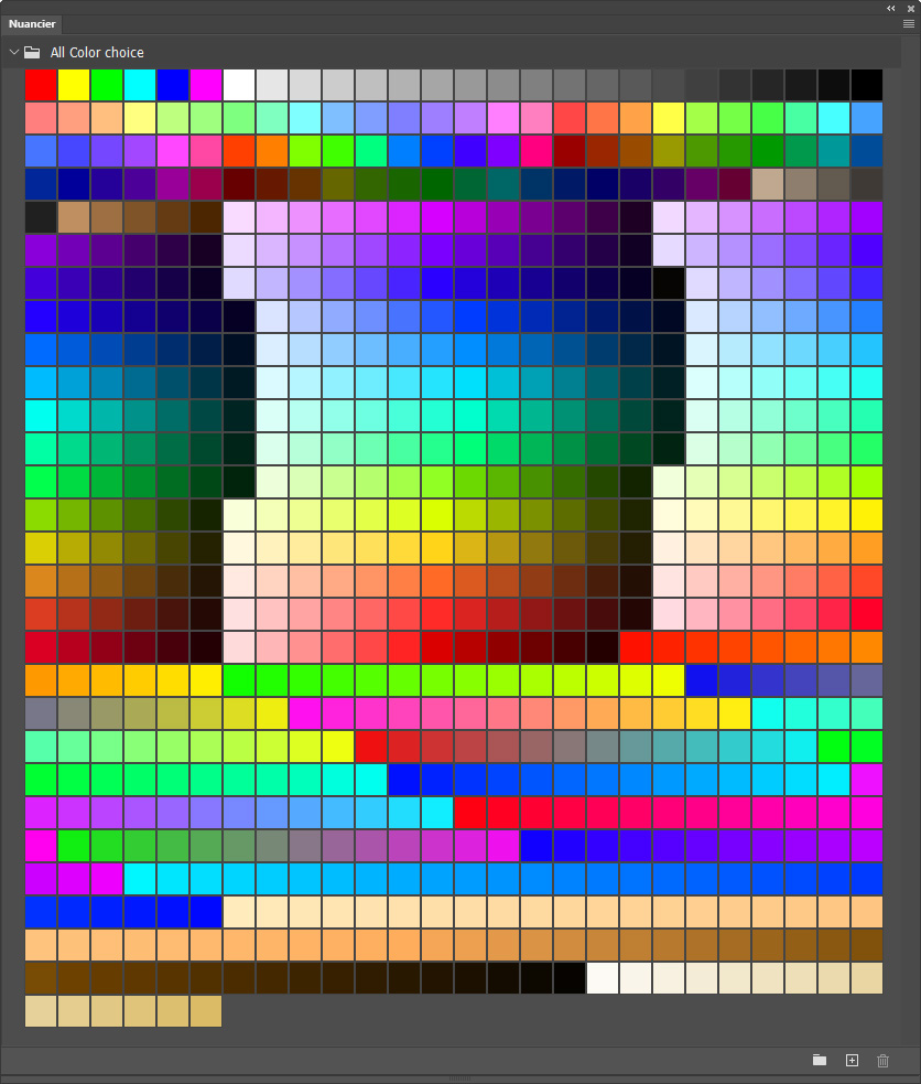 Nuancier All Color choice