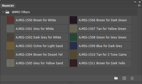 Nuancier AMMO Filters