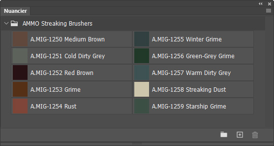 Nuancier AMMO Streaking Brushers