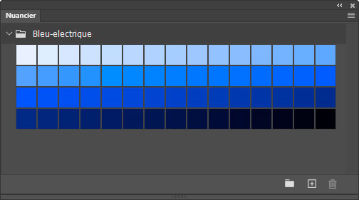 Nuancier Bleu électrique