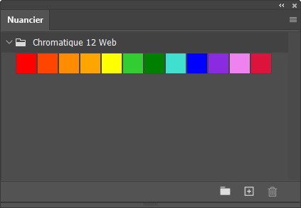 Nuancier Chromatique Web 12 couleurs