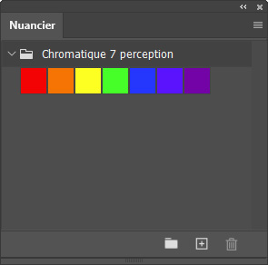 Nuancier Chromatique perception 7 couleurs