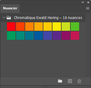 Nuancier chromatique Ewald Hering 16 nuances