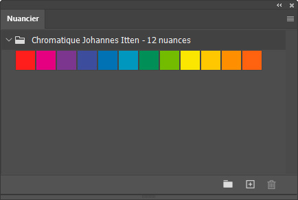 Nuancier chromatique Johannes Itten 12 couleurs