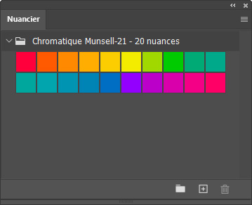 Nuancier chromatique Munsell-21 - 20 nuances