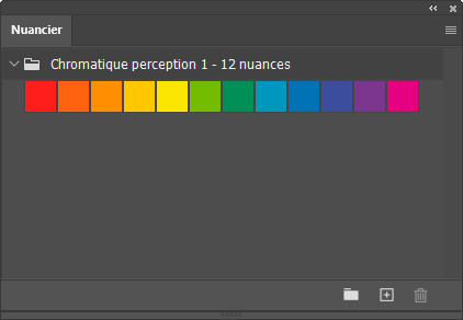 Nuancier chromatique perception-1 12 couleurs