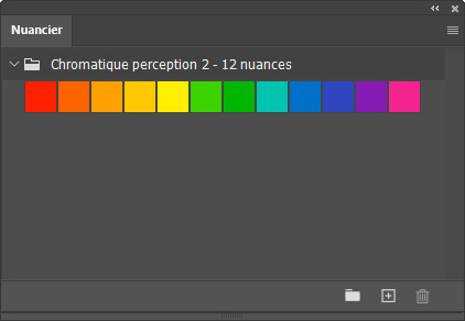 Nuancier chromatique perception-2 12 couleurs