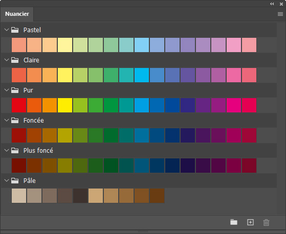 Nuanciers chromatiques perception 80 couleurs