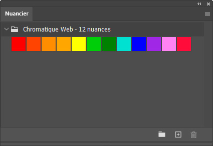 Nuancier chromatique Web 12 couleurs