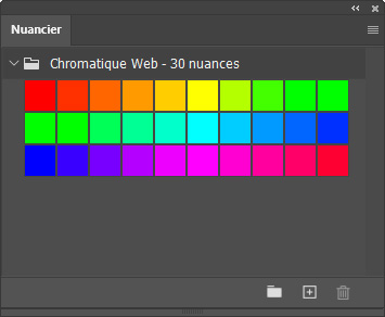 Nuancier chromatique Web - 30 nuances