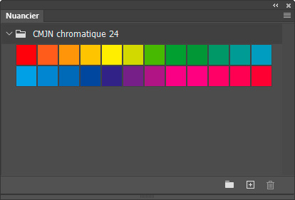 Nuancier CMJN chromatique 24 nuances