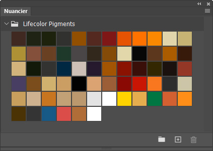 Nuancier Lifecolor Pigments