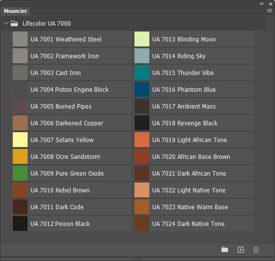Nuancier Lifecolor UA 7000