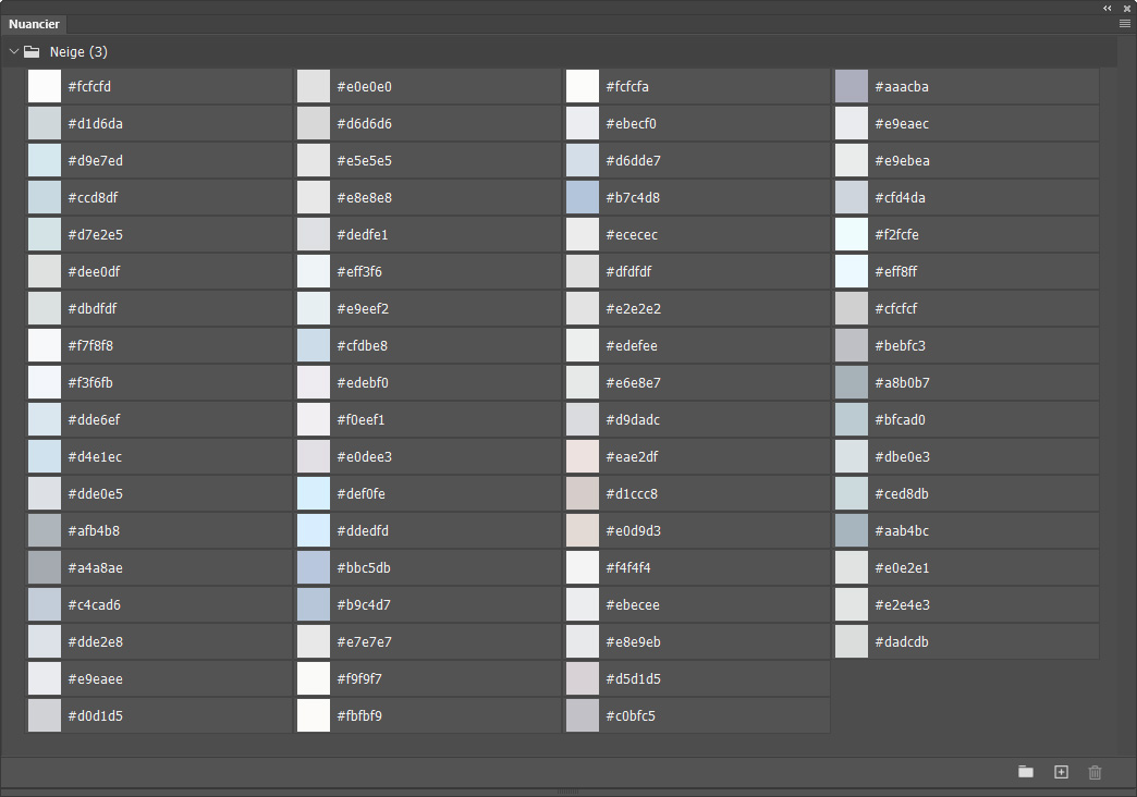Nuancier Neige (3) Nuancier Neige (3)