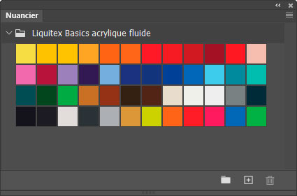 Nuancier Basics acrylique fluide Nuancier Basics acrylique fluide