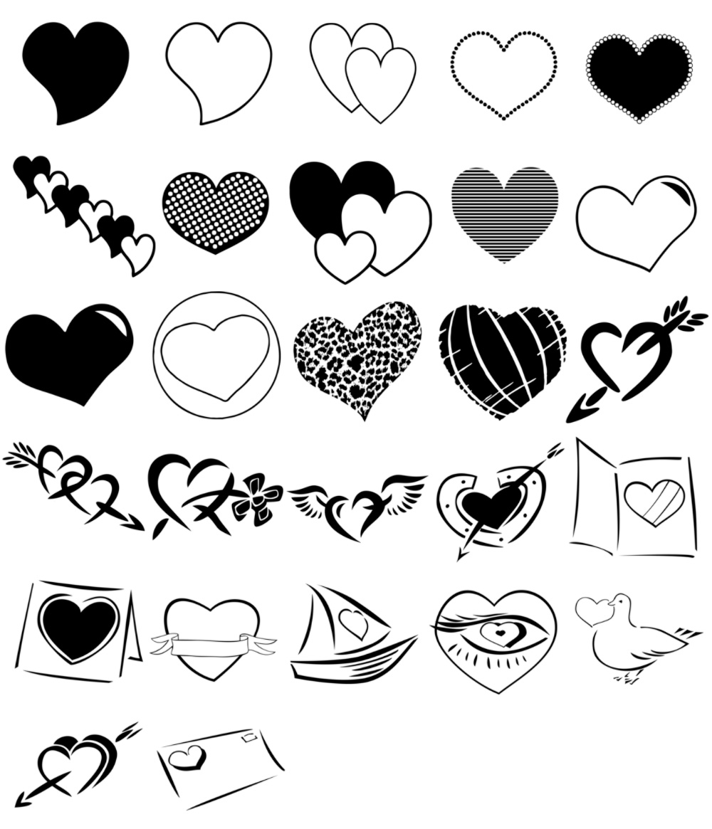 Pinceaux Cœurs (2)