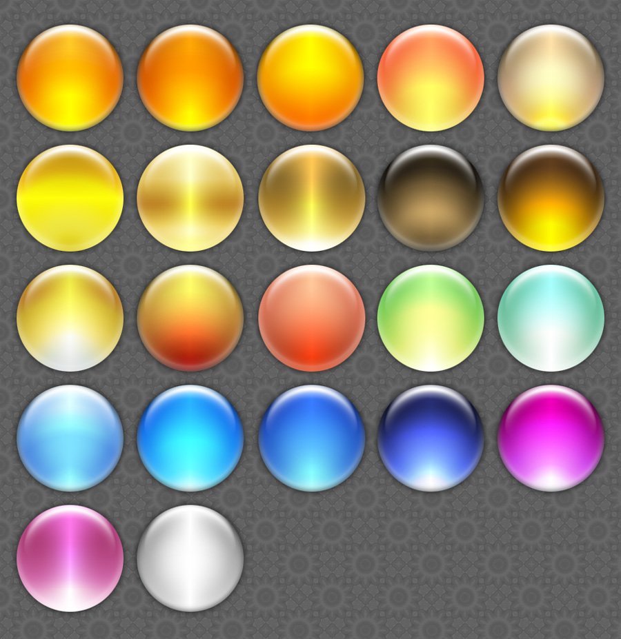 Styles Sphères couleurs 02