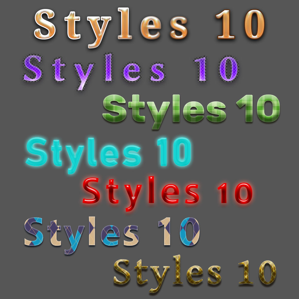 Lot de styles (10)