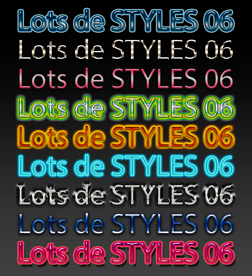Lot de styles (6)